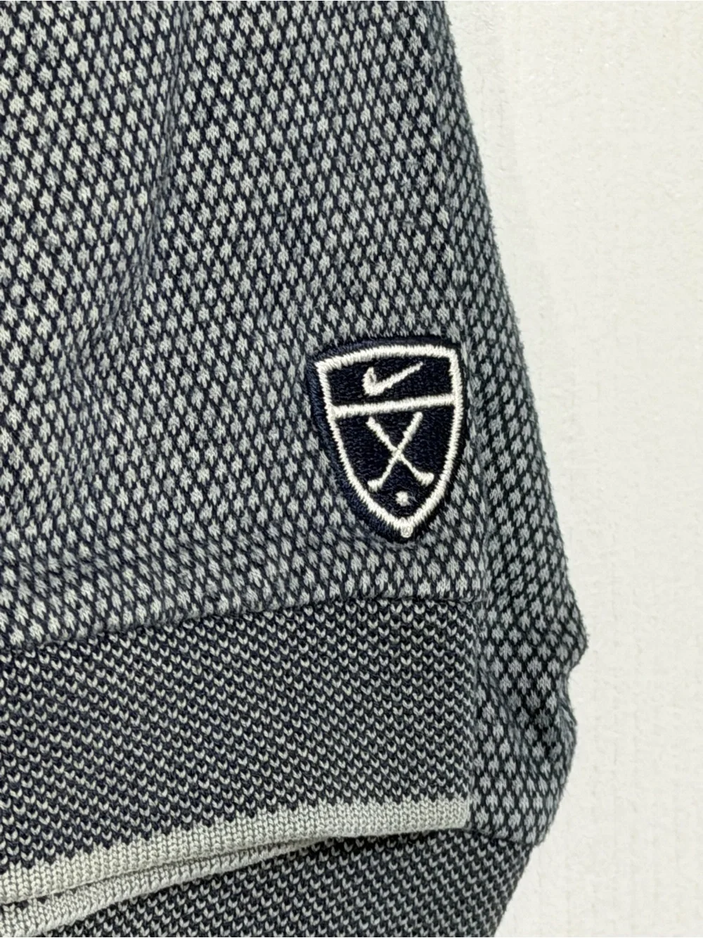 Nike Men's Heathered Blue Polo with Contrast Trim